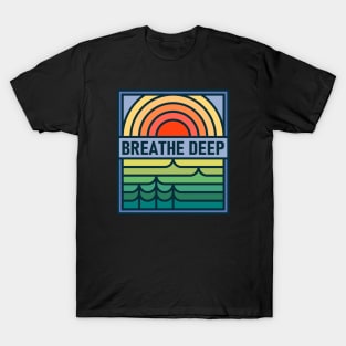 Nature inspiration: Breathe Deep (retro colors and design) T-Shirt